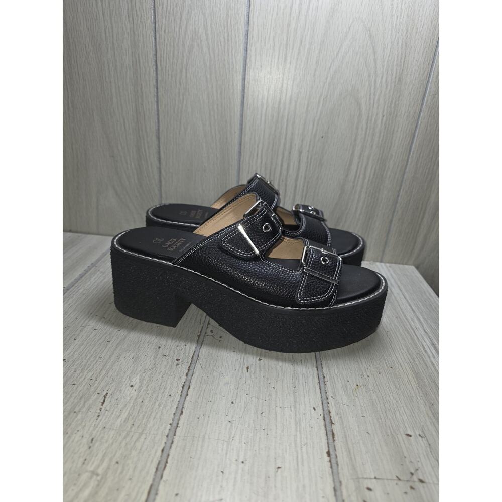 OASIS SOCIETY Chunky Y2K Style Gabriella Dual Buckle Lifted Sandal New Size 8